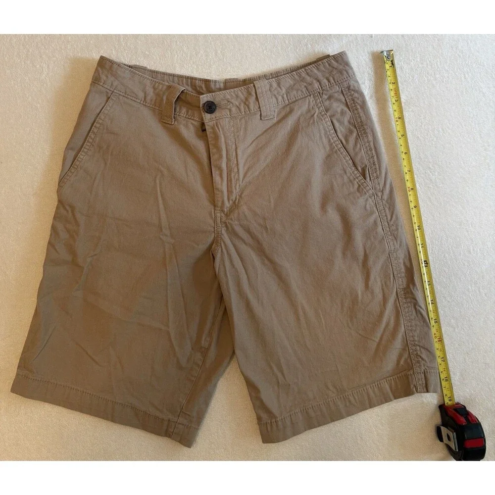Magellan Outdoors Men’s 30W Khaki Chino Shorts Cotton Stretch Casual Flat Front
